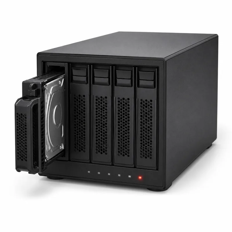 Failed RAID array with a pulled drive and fault light